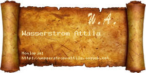 Wasserstrom Attila névjegykártya