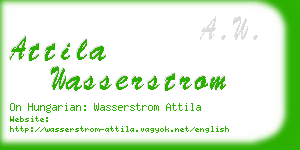 attila wasserstrom business card